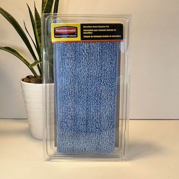 Rubbermaid Commercial Economy Wet Mopping Pad Microfiber 18" Blue Q409-20 - Picture 1 of 5